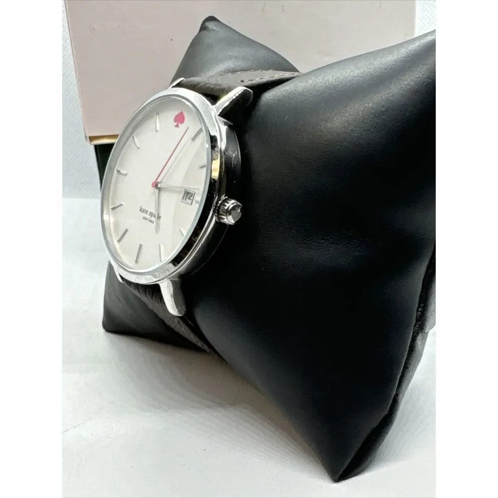 Kate Spade Gramercy 0008 Women's Black Leather Strap Analog Dial Watch JNA129